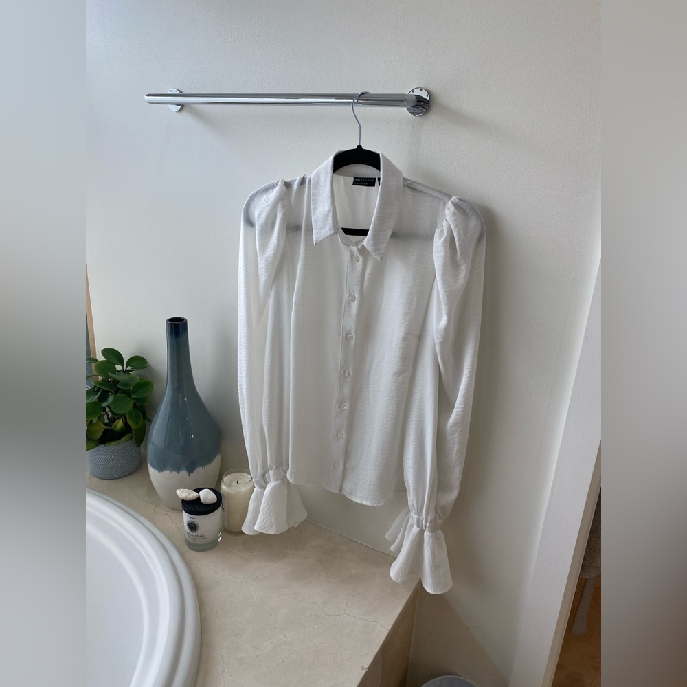 ASOS blouse with puffy sleeves